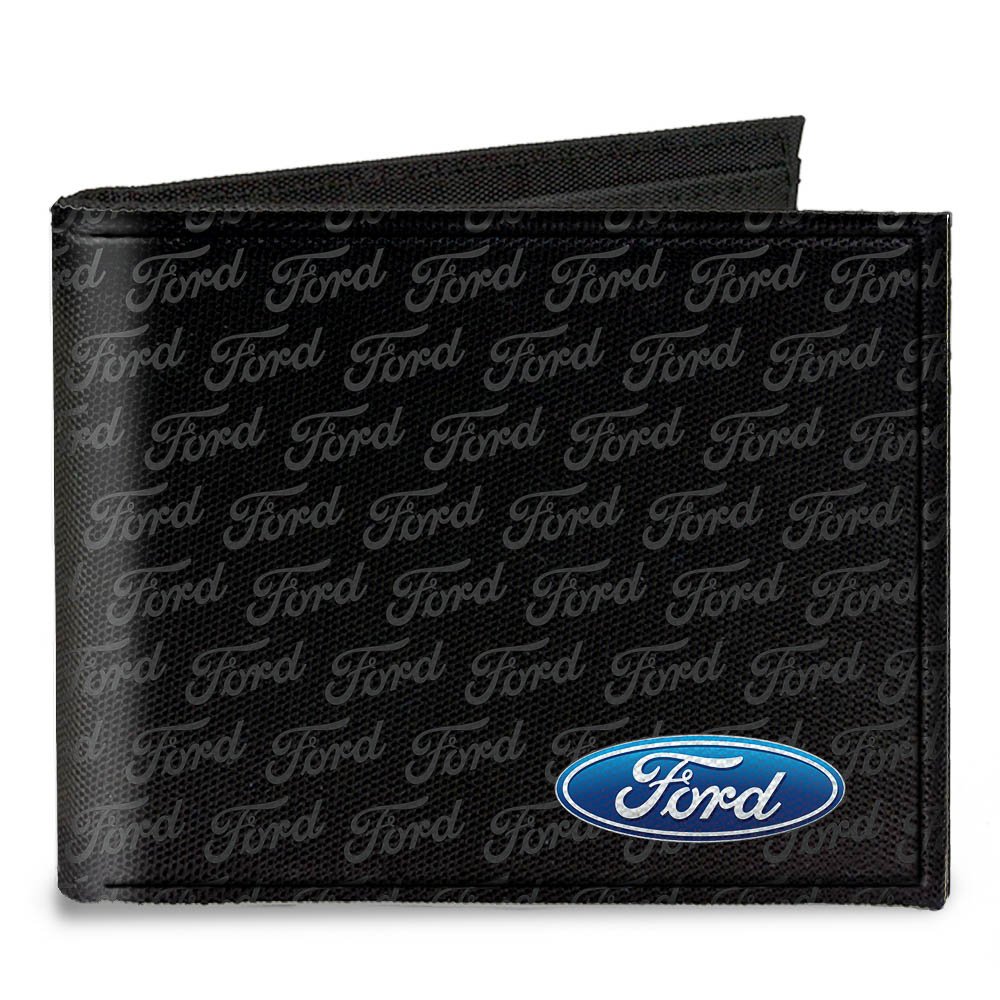Buckle Down unisex-adult Canvas Bi-fold Wallet - Ford Oval Corner W/text Canvas Bi-fold Wallet - Ford Oval Corner W/Text Bi-Fold Wallet - multi -