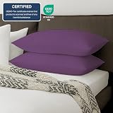 DN Pillow Cases 2 Pack Purple 50x75cm Microfibre Envelope Closure view 8