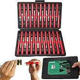 XLWJBES 41 Pcs Terminal Pin Removal Tools with Blow-Molded Case, Red | Electrical Pin Removal Tools Automotive Depinning Tool Kit for Automotive &amp; Household Devices Most Connectors