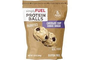 simplyFUEL Chocolate Chip Cookie Dough Protein Balls, 12 Ounce