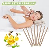 Aucenix Natural Beeswax Ear Candles 16 Pcs with 8 Protective Discs view 3