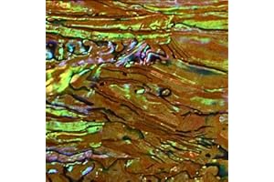 OCEAN SHELL STUDIOS. Abalone Shell Inlay Veneer for DIY or Professional Inlay Embellishments - Sustainable New Zealand Paua Tiger Eye- With 3M Double Sided Tape Backing - 9.45"X2.75"