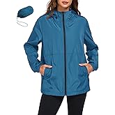 Hount Womens Waterproof Rain Jacket Lightweight Packable Hooded Raincoat Active Outdoor Windbreaker Jacket