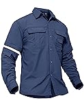 TACVASEN Men's Long Sleeve Tactical Shirts Dry Fit