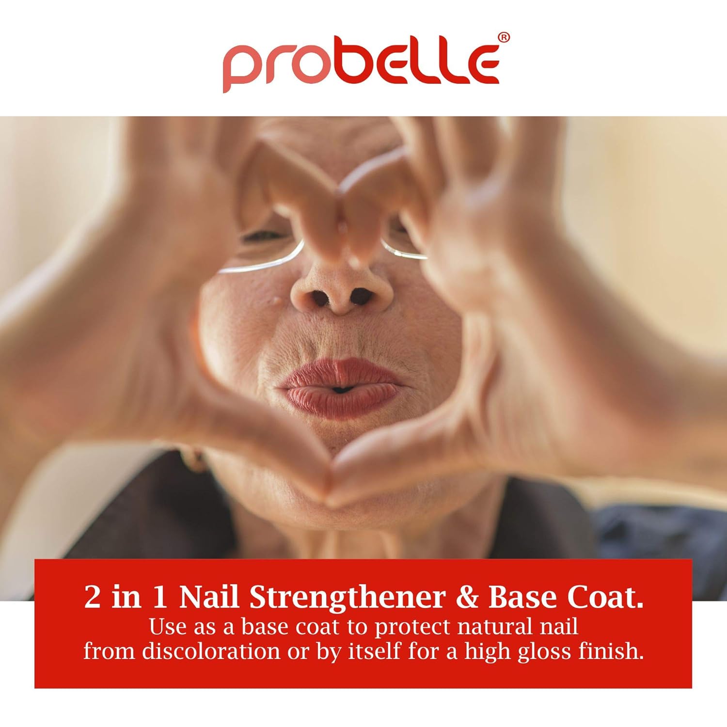 Probelle Nail Strengthener, Strengthens and Improves nail growth. Formaldehyde Free Formula, 0.5 oz : Beauty
