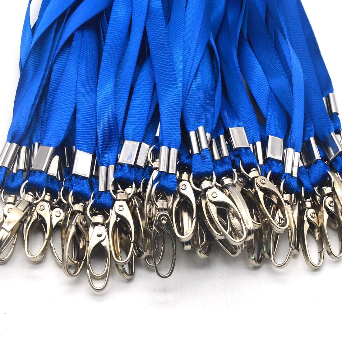 Bird Fiy Blue Lanyard Bulk Lanyards for Neck 17.5 inch Lanyard Great for ID Badges Key Chains (Blue, 100Pack) - Image 5