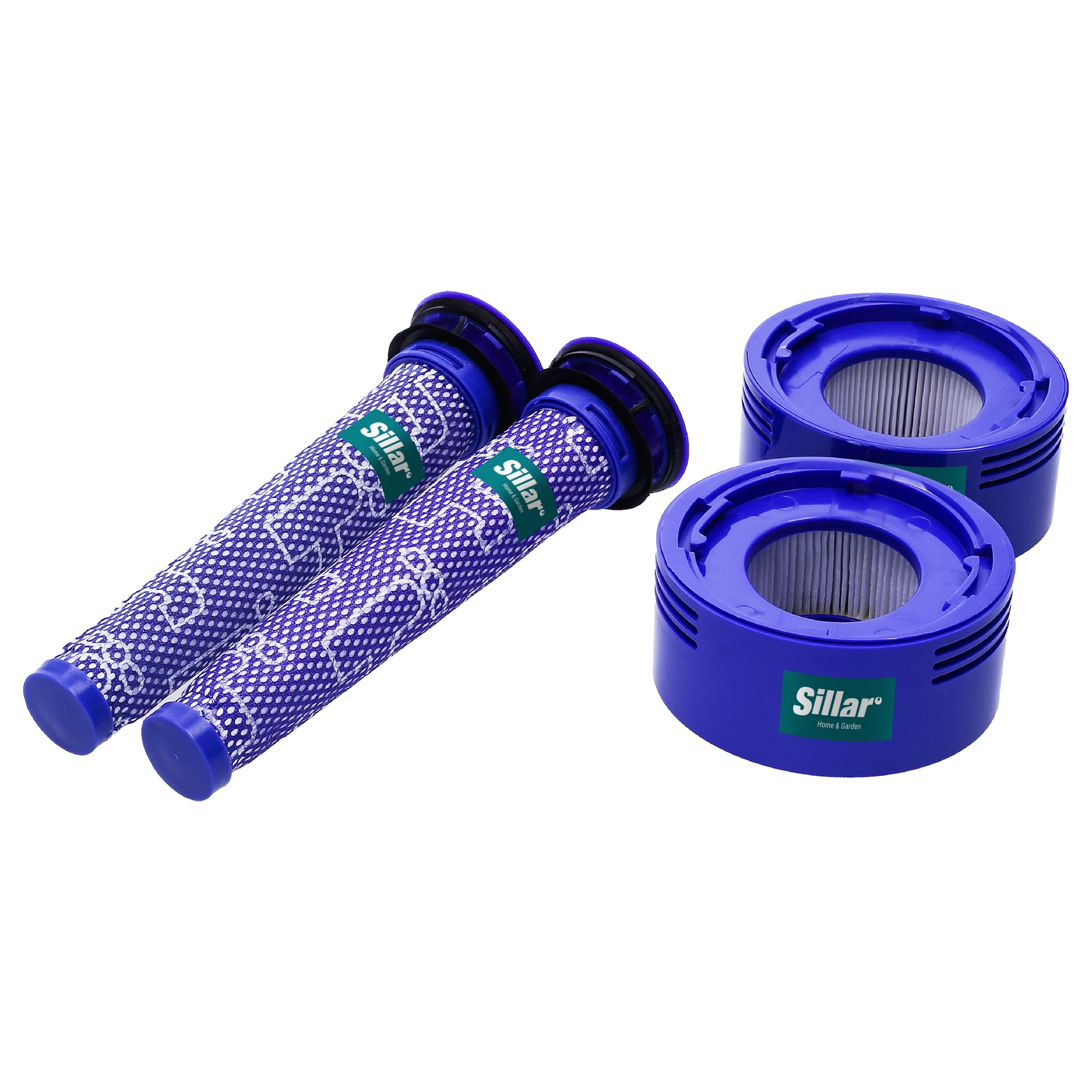 Sillar Filter Kit compatible with Dyson V7 V8 Vacuum Cleaner - Replacements for DY-965661-01 DY-967478-01