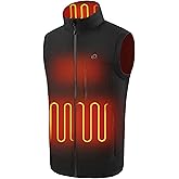 CHANGEOWN Softshell Heated Vest for Men with 10000mAh Battery,Electric Heating Golf Vest,Windproof Vest for Winter Outdoor