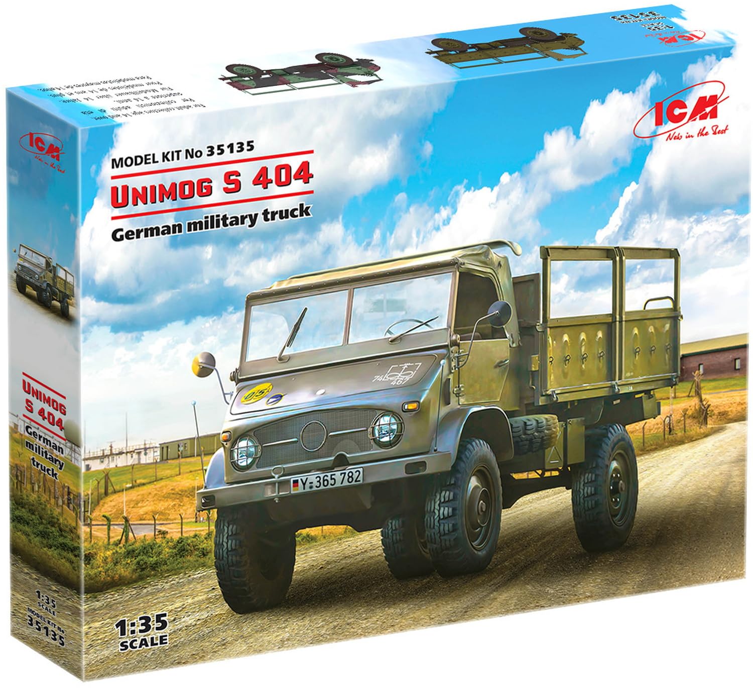 ICM 1:35 Unimog S404 German Military Truck, Model kit, ICM35135