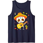 Dia De Los Muertos Mariachi Shirt Kids Toddler Sugar Skull Tank Top