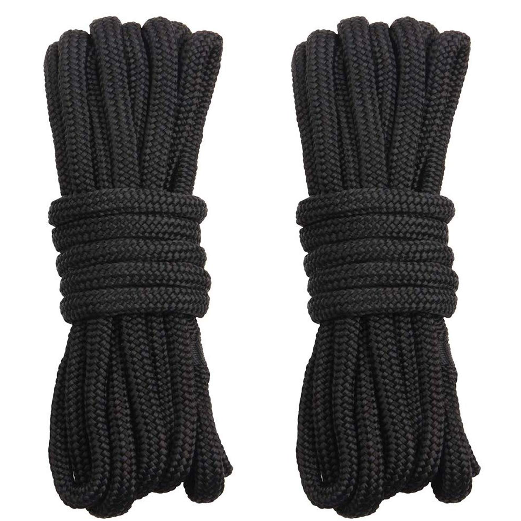 SHADDOCK Double-Braided Nylon Dock Lines -25ft/50ft Premium Docking Lines with 12 inch Eyelet Boat Mooring Line Anchor Rope Dia: 3/8 inch 1/2 inch 5/8 inch(1/2inch-25ft-2pcs)