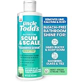 Hard Water Stain Remover &amp; Soap Scum Shower Cleaner, Mint Paste, 16 Oz | For bathroom, bathtub, tile, glass door &amp; sink, breaks down calcium, lime &amp; rust, bleach-free, ammonia-free, made in USA