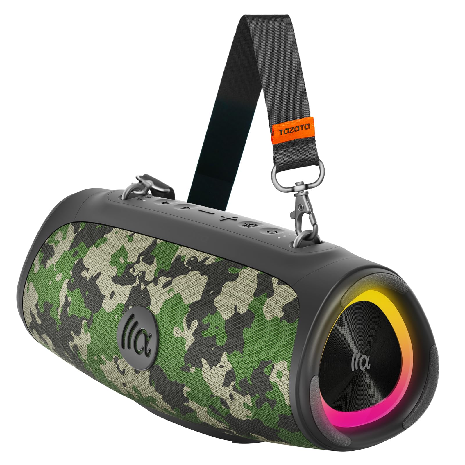 Photo 1 of TAZATA Portable Bluetooth Speaker 60W RMS,90W Peak Loud Subwoofer Wireless Stereo with HD Sound,8H Playtime IPX7 Waterproof for Party cmaping Beach (CAMO-60W RMS/90W Peak)