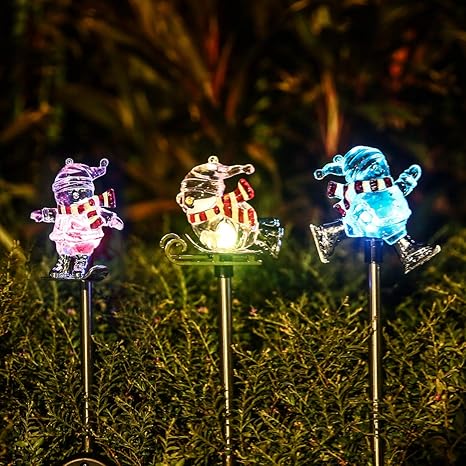 Solar Garden Stake Lights - Set of 3 