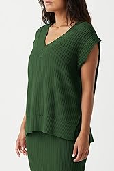 Saodimallsu Womens V Neck Sweater Vest Oversized