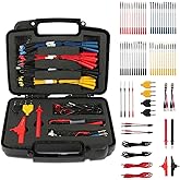 68 PCS Automotive Circuit Test Lead Kit,Multimeter Test Leads Set,Electrical Breakout Leads Automotive Kit with Terminals,Alligator Clip,Acicular Probe,Banana Plug Adapters,Volt Meter Lead
