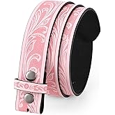 UpFind Men Women Western Belt Strap for Jeans Dress Cowboy Leather Belt Strap without Buckle