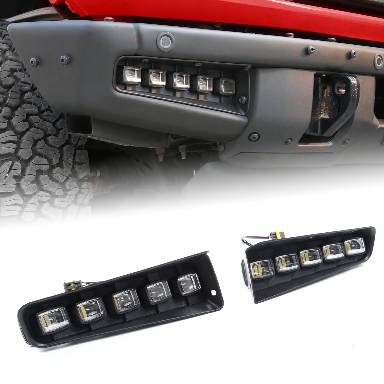 Photo 1 of Mabett Fog Lights Assemblies Compatible with Ford Bronco 2026?2021-2025 2/4-Door, Daytime Running Lights for Bronco Accessories,Upgraded Fog Light Assembly