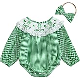 mlpeerw My First Valentines Baby Girl Outfit Newborn Heart Smocked Bubble Romper Bodysuit Cute Valentines Spring Clothes