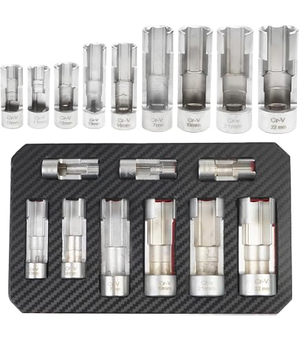 Hihaha Llave de tuerca de tubo de inyección de carril común de 0.669 in y 12 puntos para BMW para motor diésel Opel 2.5TD/para llave de tuerca de 1/2 flare socket de apertura tipo L enchufe de Hihaha Llave de tuerca de tubo de inyección de carril común de 0.669 in y 12 puntos para BMW para motor diésel Opel 2.5TD/para llave de tuerca de 1/2 flare socket de apertura tipo L enchufe de