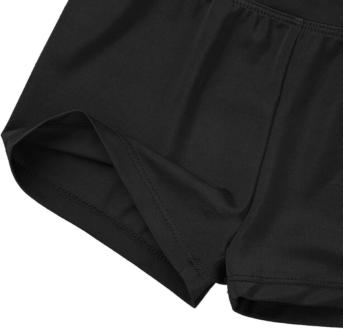 TiaoBug Girls High Waisted Stretch Athletic Workout Yoga Shorts Fold Over Boy-Cut Short Pants Bottom Dance Shorts Dancewear: Clothing