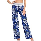 VitVerCosy Women's Pajama Pants Lounge Long Wide Leg Pajama Pants Drawstring Pajama Bottoms with Pockets Casual Home Wear