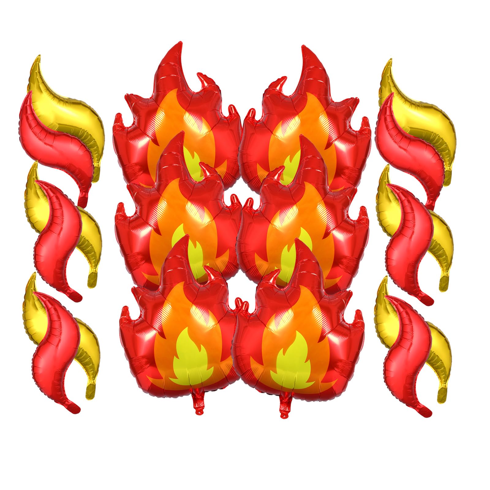 Photo 1 of 18 Pcs Fire Balloons,Fire Truck Birthday Decorations,Elemental Party Decorations,Firetruck Birthday Decoration,Firefighter Party Favors for Campfire Hunting Decor