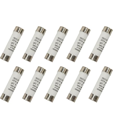 10pcs RT18-32 RT14-20 Ceramic Fuse Tubes 10x38mm 500V-100KA - 2A 3A 4A 32A Electrical Fuses