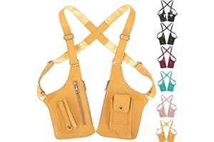 Underarm Shoulder Holster Bag, Adjustable Double Strap Hidden Underarm Tactical Bag, Anti Theft Wallet for Travel & Daily Use