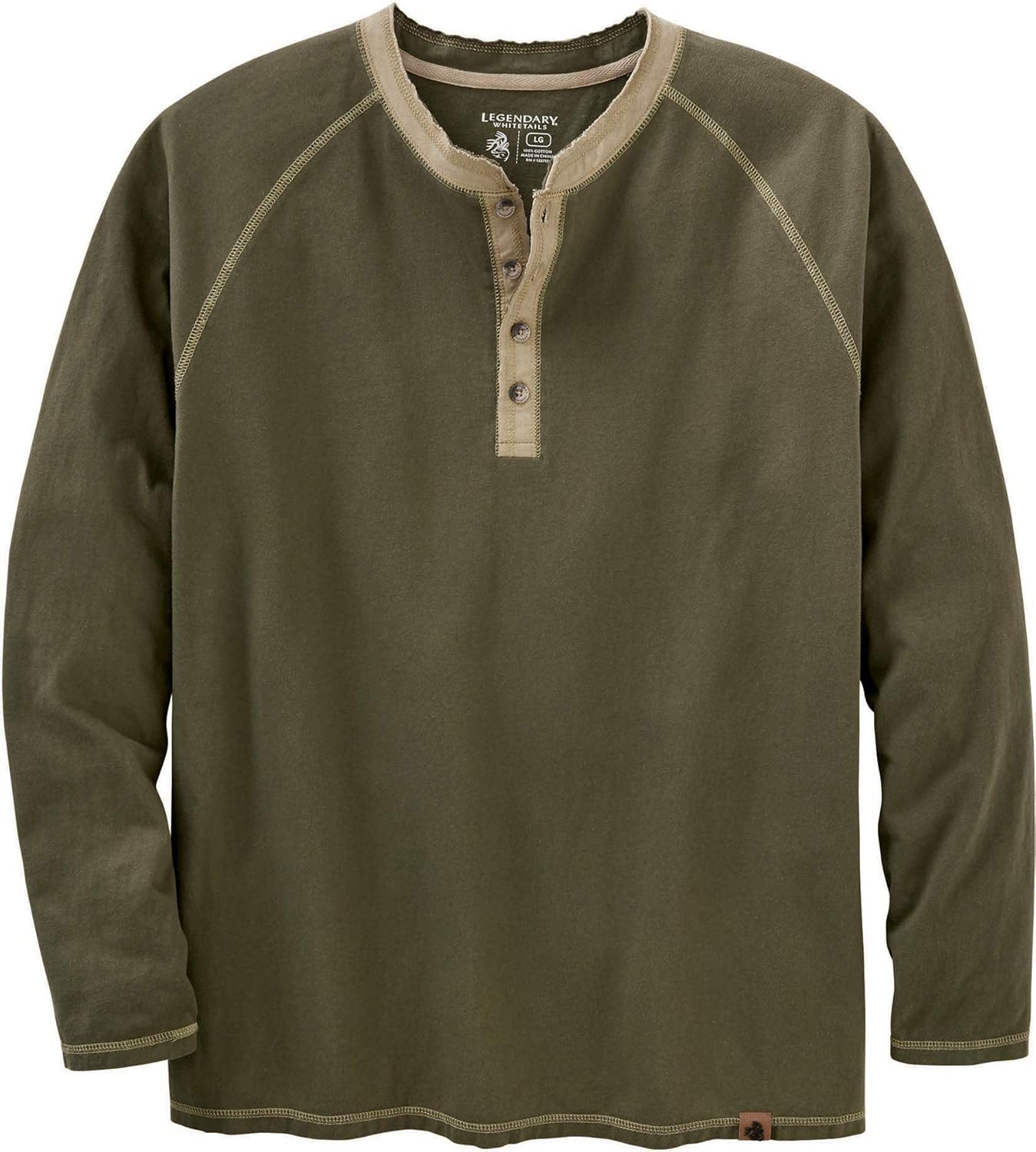 Legendary Whitetails Men's Recluse Henley Long Sleeve Shirt: Clothing