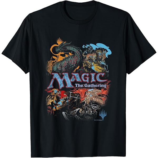 Amazon.com: Magic: The Gathering Vintage Logo Line T-Shirt