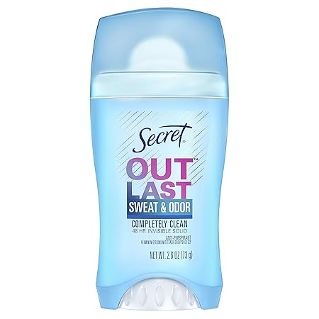 Secret Outlast Completely Clean Scent Women's Invisible Solid Antiperspirant & Deodorant 2.6 Oz