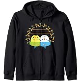 Sweet Budgie Pair Zip Hoodie
