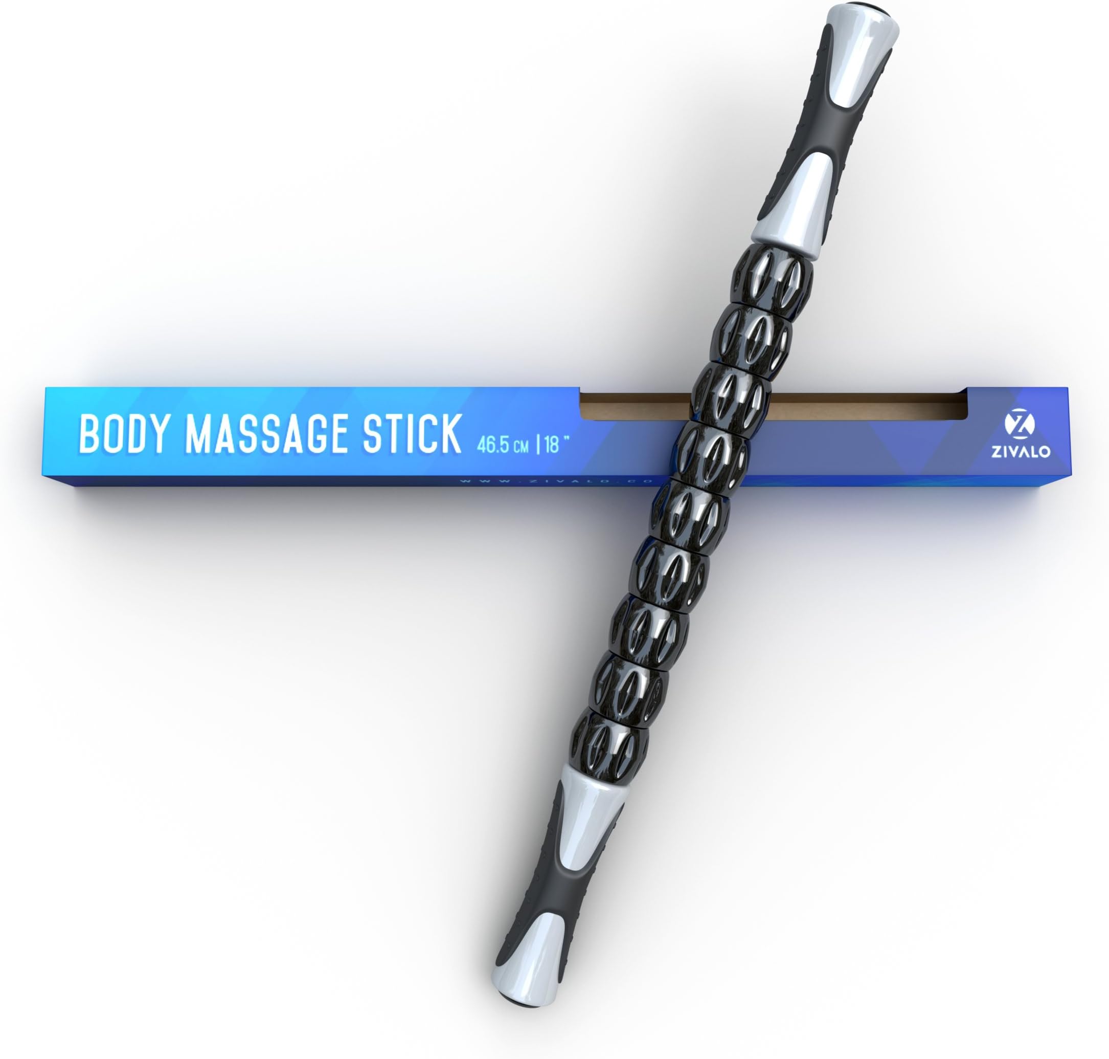 Zivalo Body Massage Stick - Top Rated Sports Massage Tool for Instant Relief of Muscle Pain, Tightness and Cramps in Legs, Back, Arms and Neck