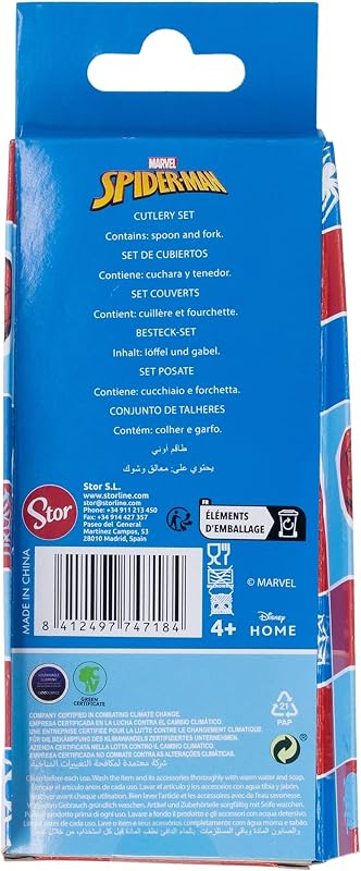 SET DE 2 CUBIERTOS METALICOS SPIDERMAN ARACHNID GRID