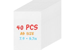 REGUICORP 40 Pieces Shrinky Dink Sheets Kit, 7.9 X 5.7-inch Shrink Paper Shrink Art Paper, Shrinky Dink Papers Suitable for Bracelet Key Chain DIY Production