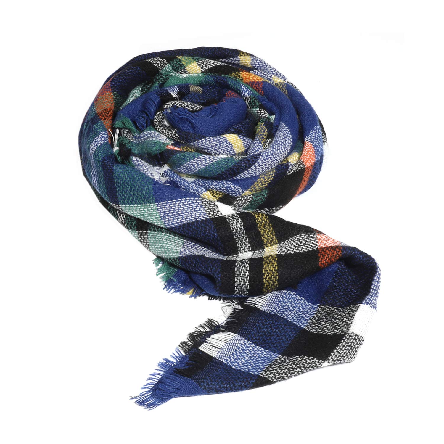 Women's Vintage Plaid Cozy Tartan Scarf Checked Shawl Wrap Neck Stole Pashimina (blue) Women's Vintage Plaid Cozy Tartan Scarf Checked Shawl Wrap Neck Stole Pashimina (blue)