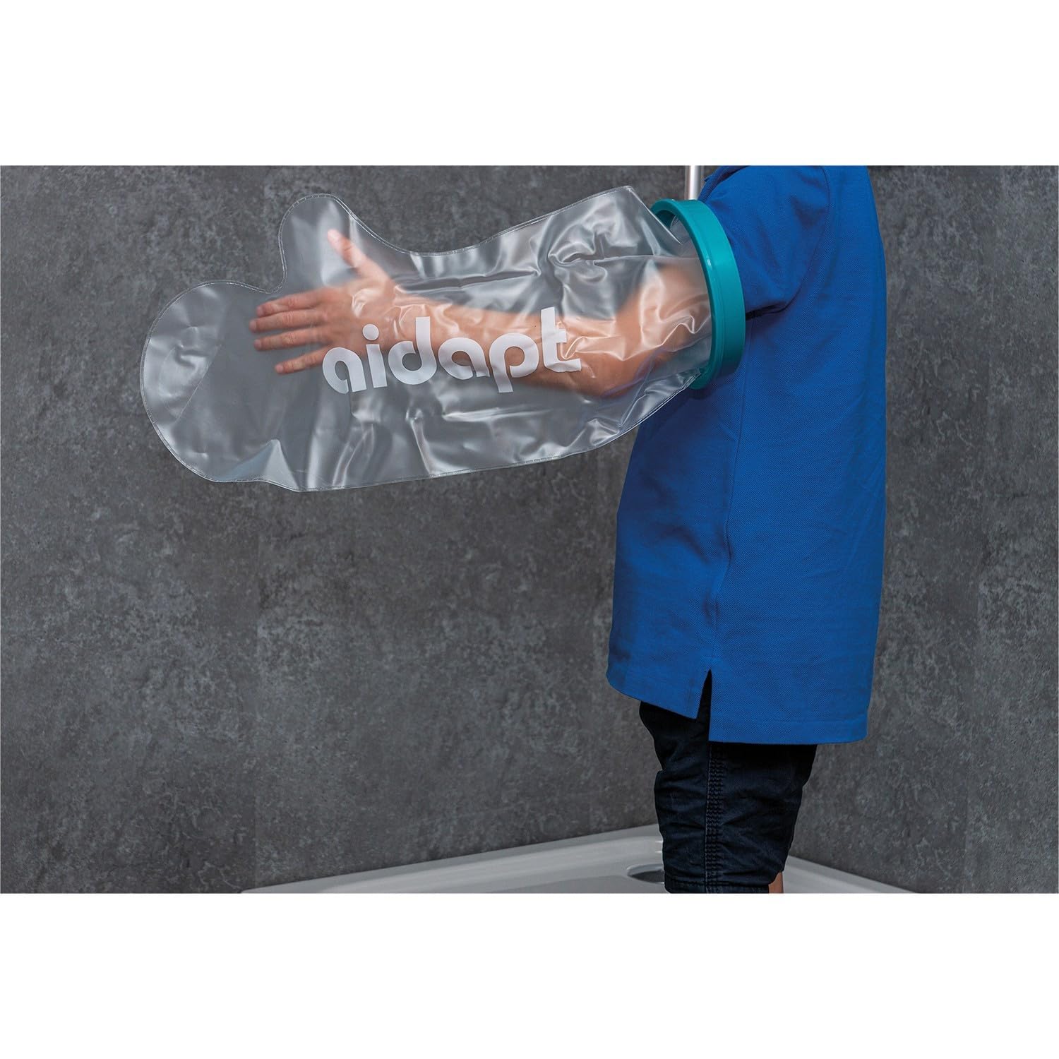 Aidapt Child's Reusable Waterproof Protector For Users With Short Arms to Keep Casts, Bandages and Dressings Dry on Arm, Elbow, Wrists, Fingers and Thumbs When Showering and Bathing