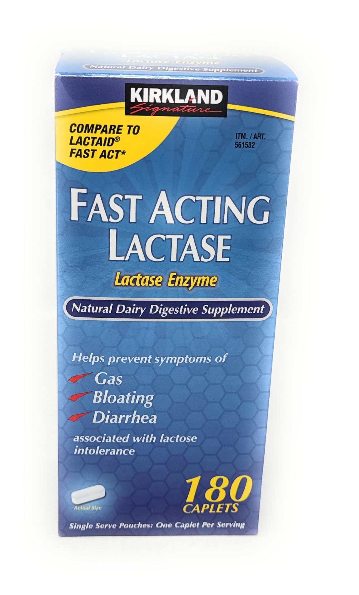 Kirkland Signature Fast Acting Lactase - 180 Caplets
