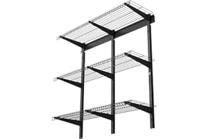 VEVOR 3-Tier Heavy Duty Wall Garage Shelving, 0.9 x 3 ft Steel Wall Mounted Shelving Unit, 11 x 36 Inch Per Shelf Floating St