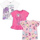 Sesame Street 3 Pack T-Shirts Infant to Little Kid Sizes (12 Months - 6-6X)