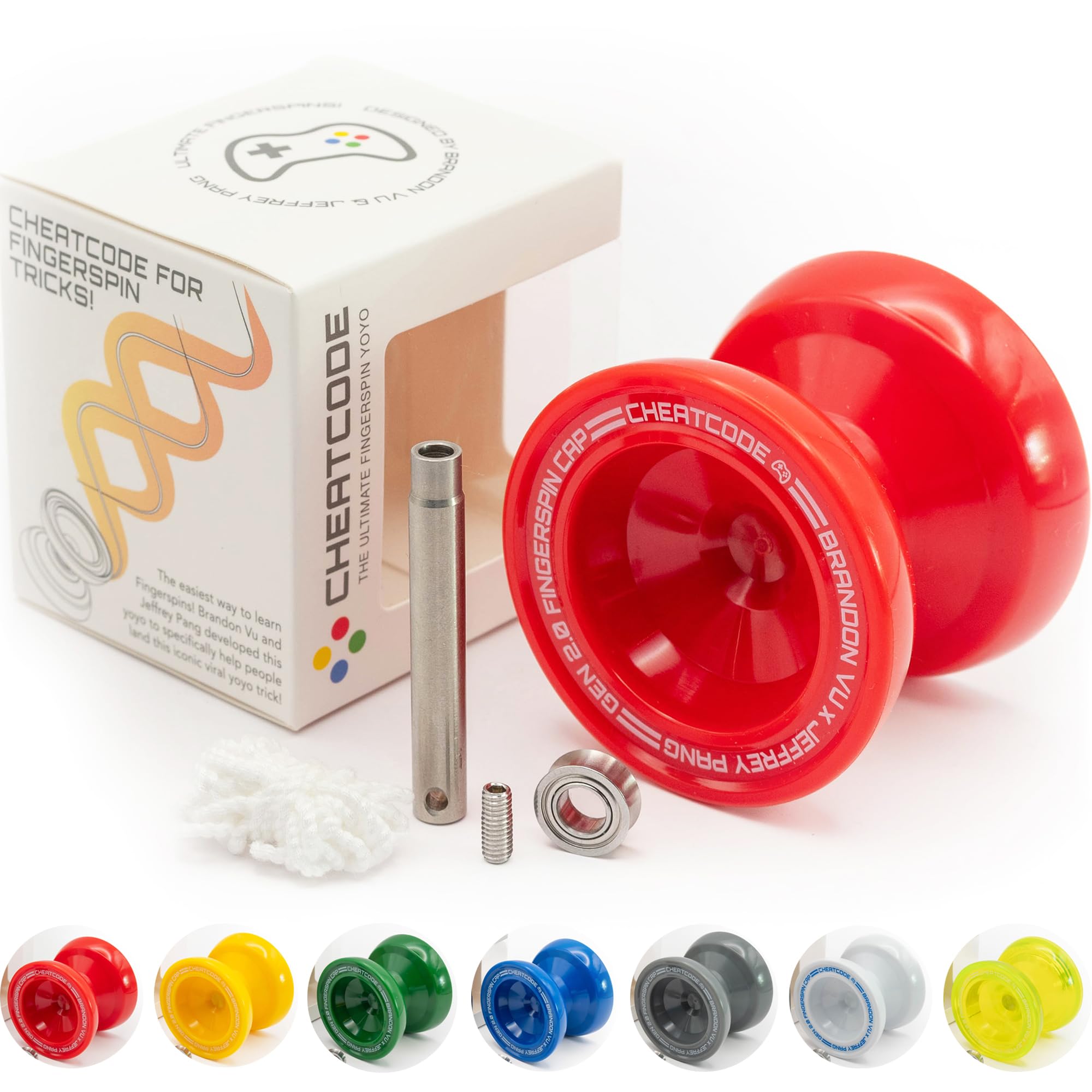 Photo 1 of Cheatcode Yoyo by Brandon Vu | Master Fingerspin Tricks | A Responsive & Unresponsive Yo-yo for Kids, Teens & Adults | Great Yo Yo For Beginners | Extra Professional Ball Bearing Kit Included | Offset