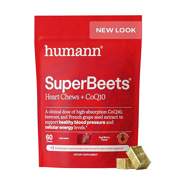HUMANN SUPERBEETS HEART CHEWS ADVANCED – 100MG OF...