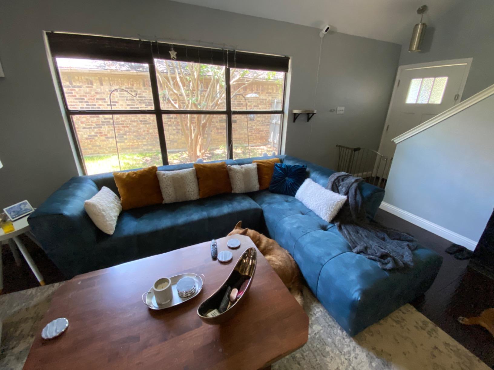 57/mo Finance Acanva Luxury MidCentury Velvet Tufted Low Back Sofa