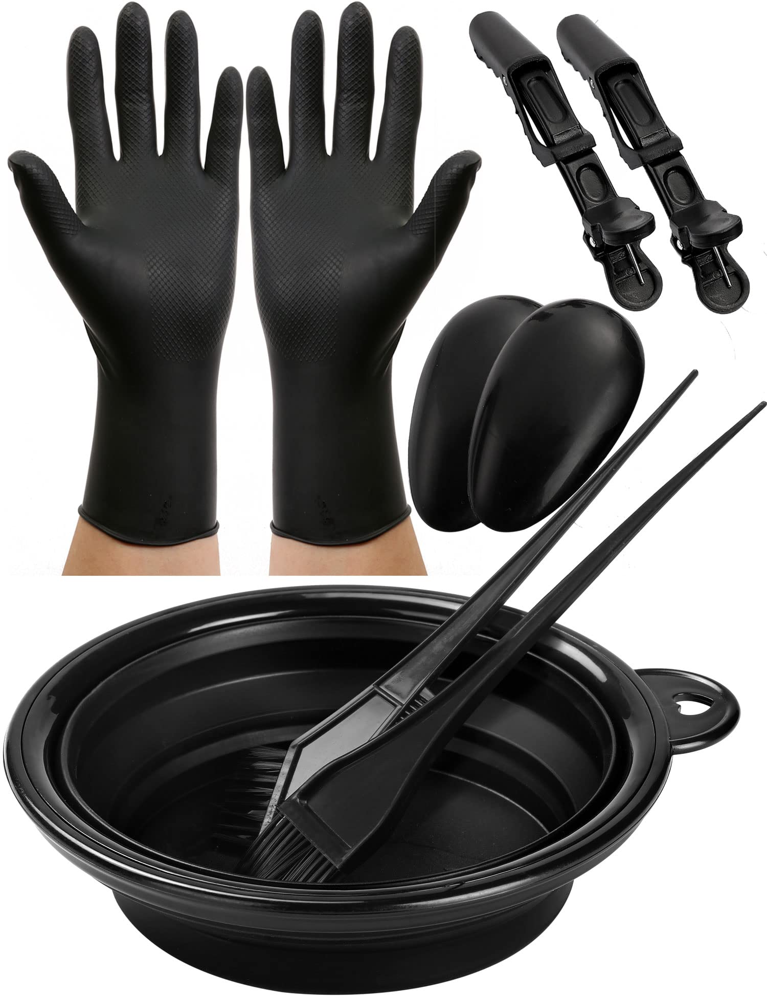 Borogo 19Pcs Professional Salon Hair Coloring Dyeing Kit, Hair Coloring Products with Hair Dye Brush, Hair Color Bowl, Hair Clips For Hair Dye Tools