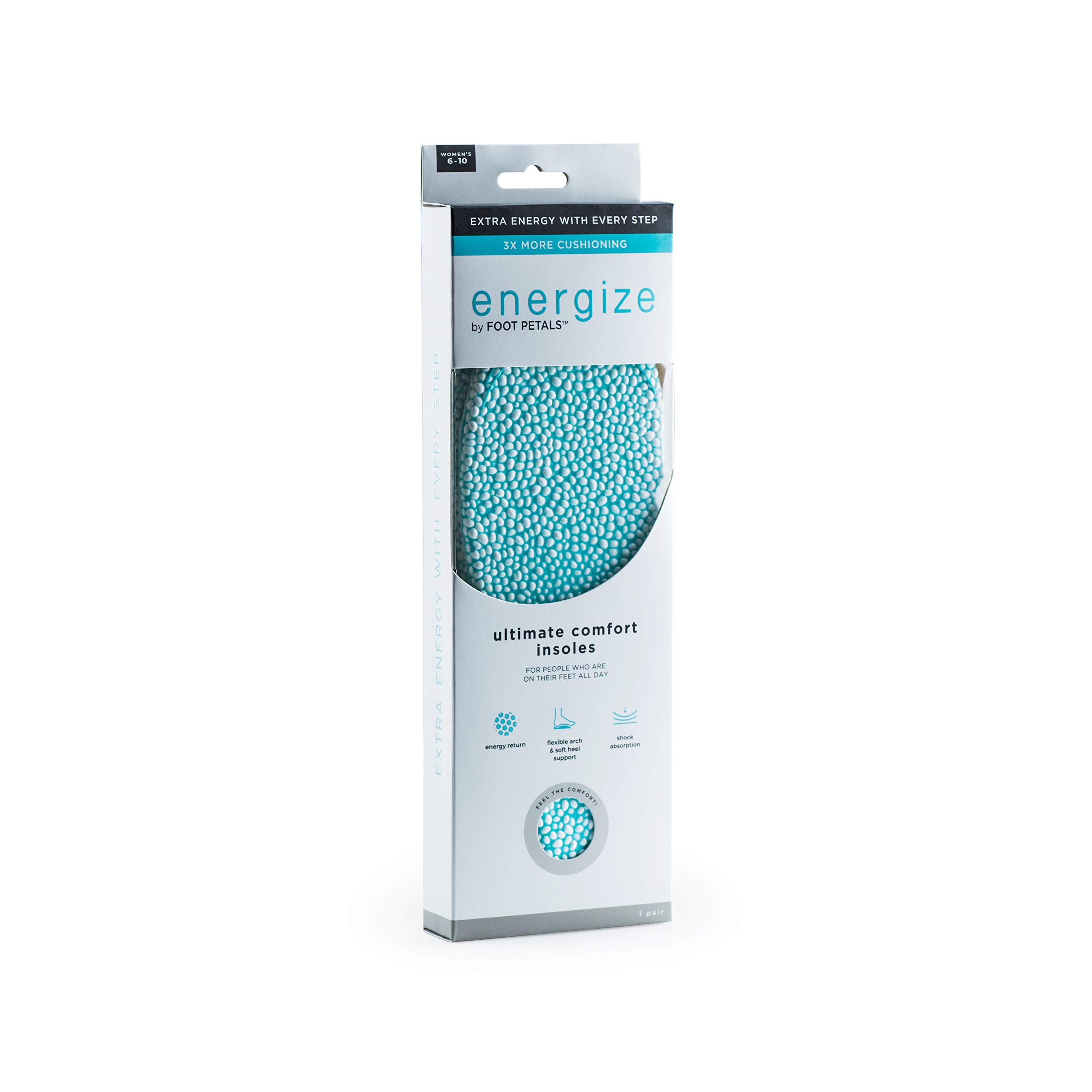 Energize by Foot Petals Ultimate Comfort Cushion and Support Insole