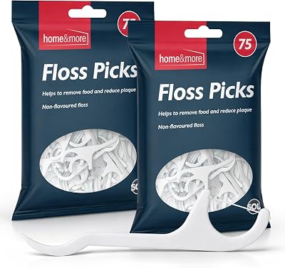 SOL 150 Pack Dental Floss Picks Unflavoured Mint-Free Thin String