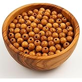 Holy Land Market Olive Wood Rosary Beads 8mm - 500 Beads, Handcrafted in Bethlehem, Prayer & Meditation, Olive Beads from Holy Land