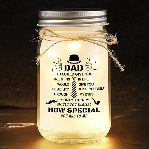 KAAYEE Dad Gifts, LED Bottle Light Birthday Gifts for Dad, Gift Ideas for Daddy on His Birthday Christmas Valentines from Daughter Son Presents