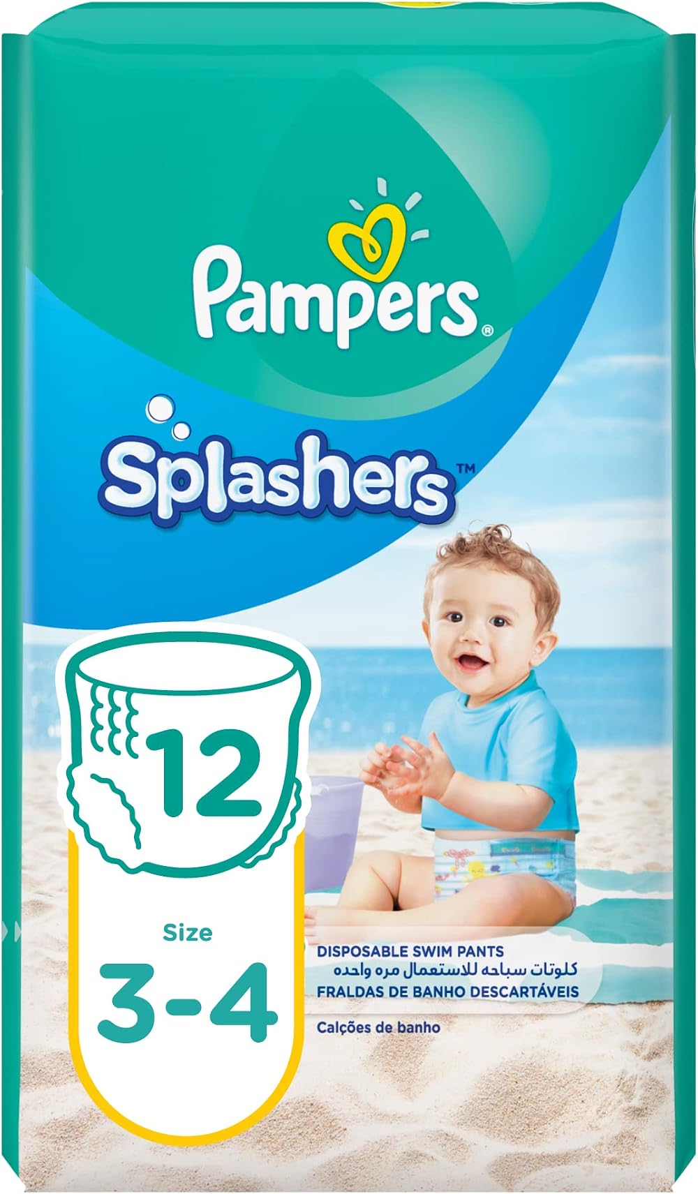 Pampers Splashers Swimming Pants Size 3-4 6-12 kg Carry Pack 12 Count